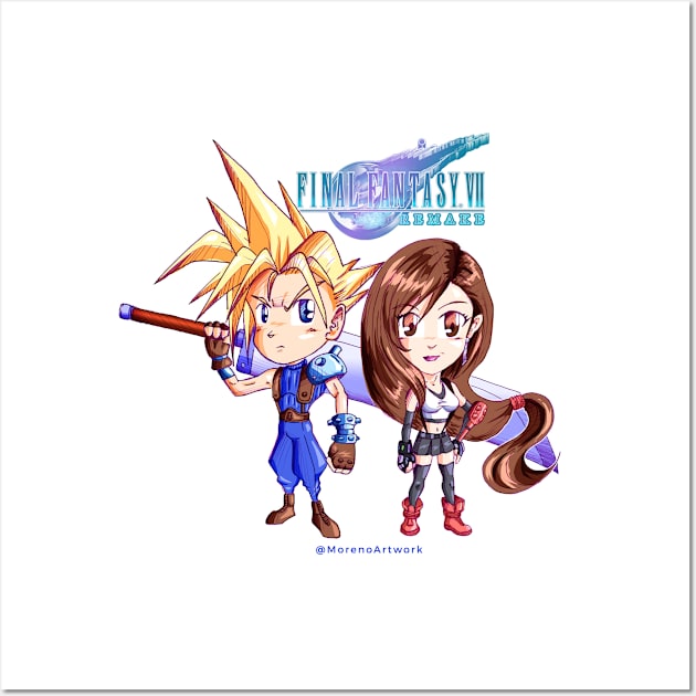 Cloud Loves Tifa ファイナルファンタジーＶＩＩ Wall Art by MorenoArtwork